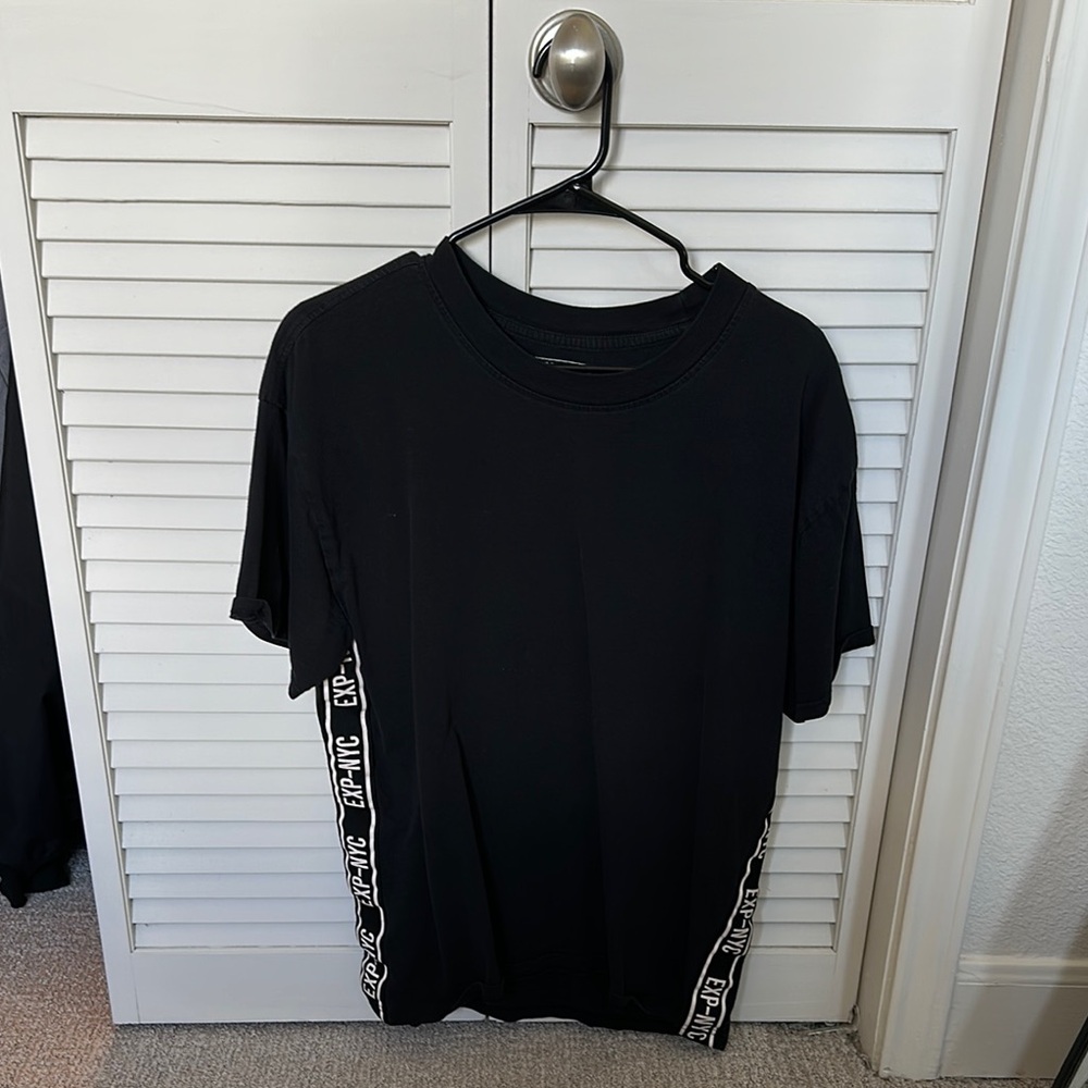 Express Black T-Shirt with Side Text